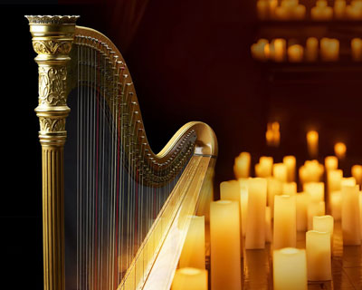 Мелодион. Арфа при свечах